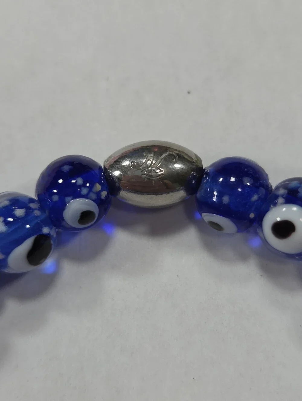 🆕️ NOGU Nazar .925 Sterling Silver Firefly Glass Evil Eye Bracelet